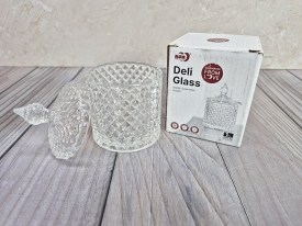 Caramelera bombonera vidrio alta labrada